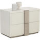 Venetta 34 X 24 inch Cream / Warm Brass Night Stand